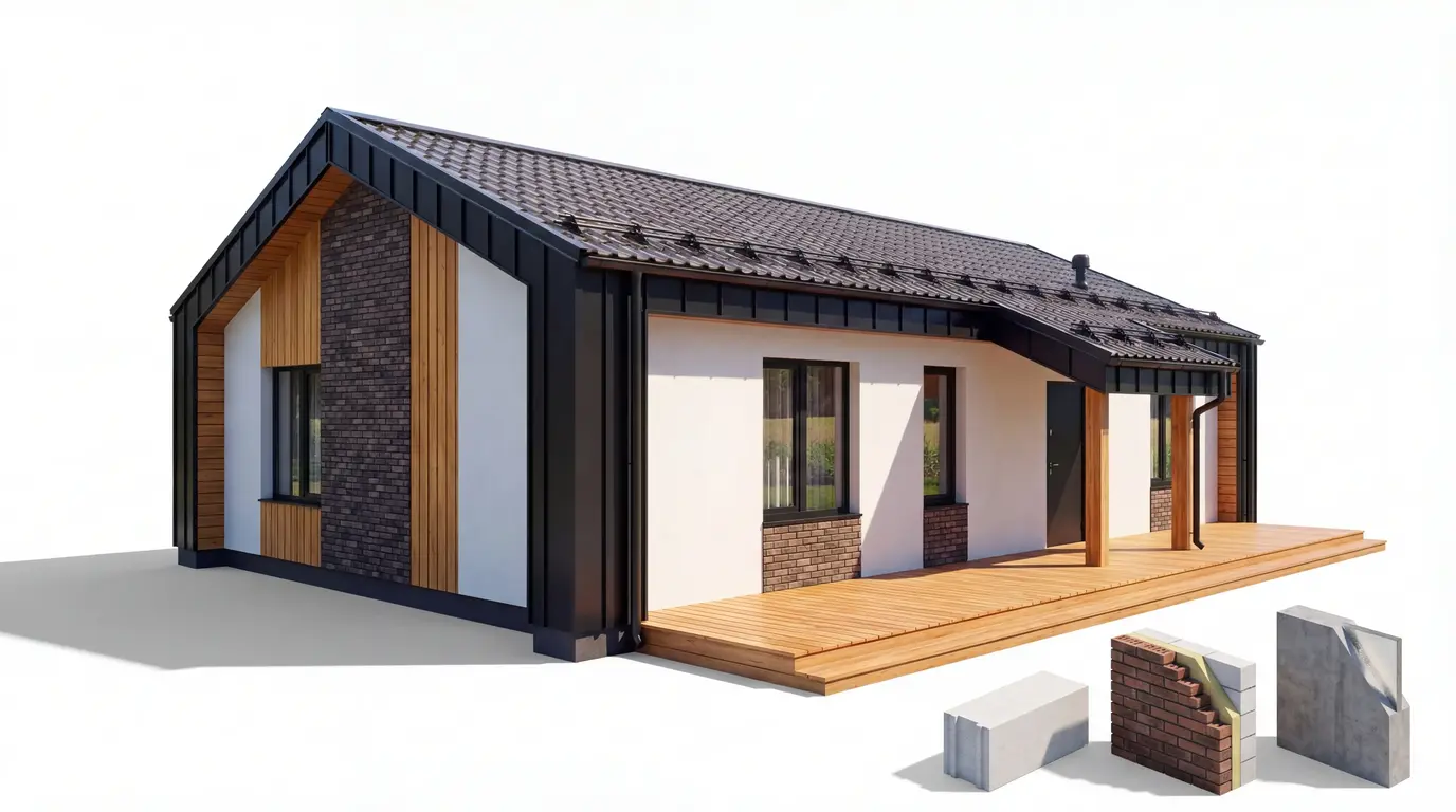 Рендеры домов на белом фоне — стиль «райт render1»